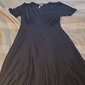 Black fit and flare dress